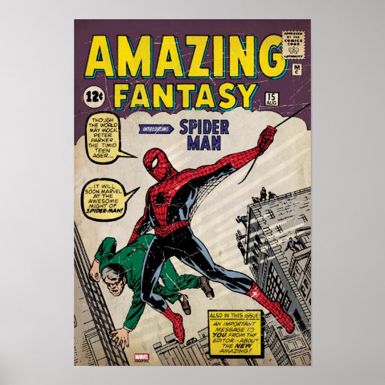 素晴らしいファンタジースパイダーマン漫画 15 ポスター Zazzle Co Jp