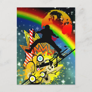 シルエット ルエット エット ット 音楽ポストカード Zazzle Co Jp