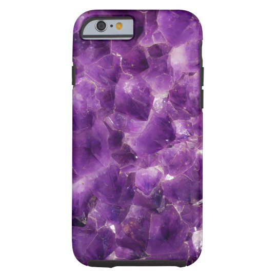 紫色の紫色の宝石用原石の石2月birthstone Case Mate Iphoneケース Zazzle Co Jp