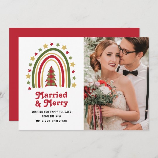 結婚した メリーフェスティバルレインボー写真 Zazzle Co Jp