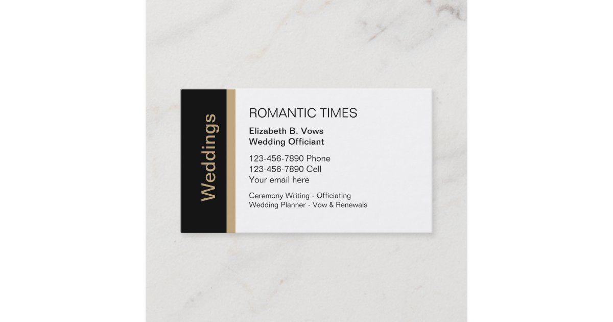 結婚式のofficiantの名刺 名刺 Zazzle Co Jp