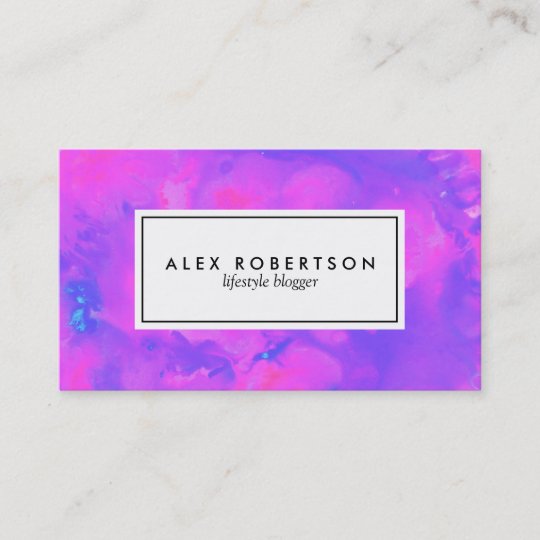 絞り染めの明るいピンク 紫 青 名刺 Zazzle Co Jp