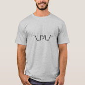 おもしろいな ツ の肩をすくめるしぐさの顔文字の文字の顔 Tシャツ Zazzle Co Jp