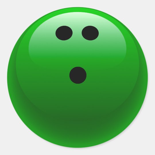 緑のボーリング ボール ラウンドシール Zazzle Co Jp