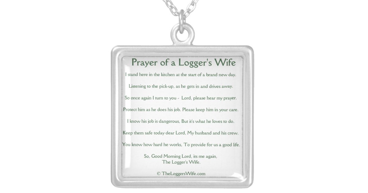 自動記録器の妻のネックレスの祈りの言葉 シルバープレートネックレス Zazzle Co Jp