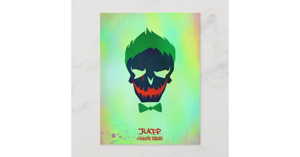自殺の分隊 のジョーカーの頭部アイコン ポストカード Zazzle Co Jp