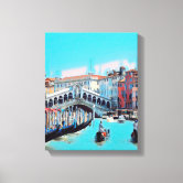 ヴェネツィア運河のゴンドラ キャンバスプリント | Zazzle.co.jp