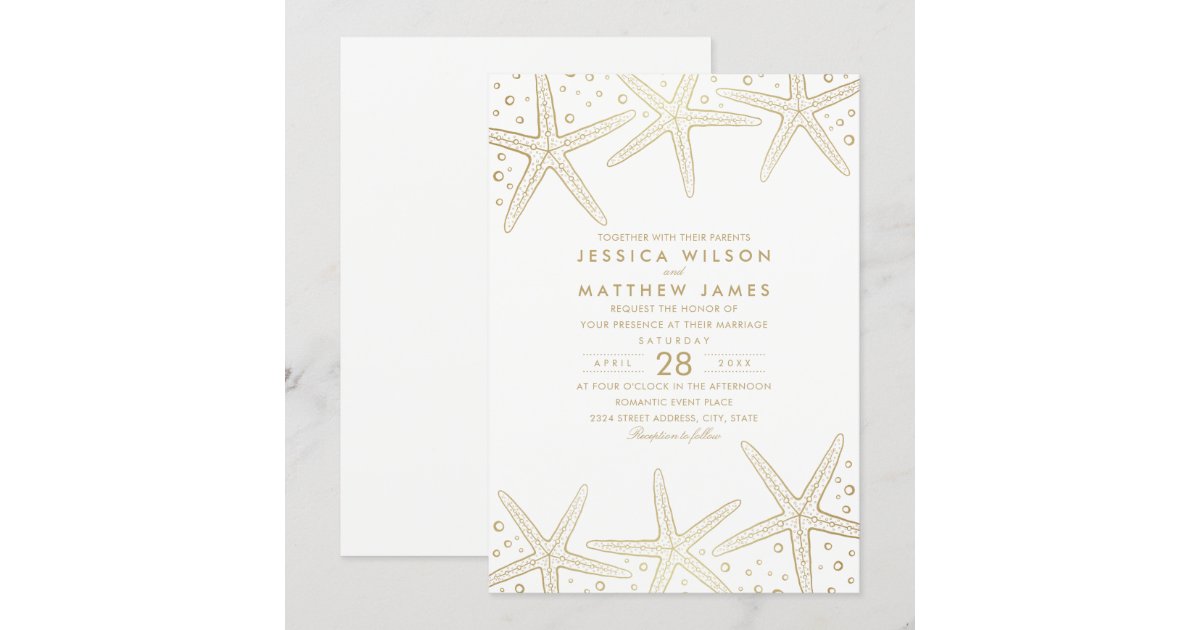 航海のなヒトデのエレガントなおもしろいのビーチのテーマの結婚式 招待状 Zazzle Co Jp 航海のなヒトデのエレガントなおもしろいのビーチのテーマの結婚式 招待状 Zazzle Co Jp