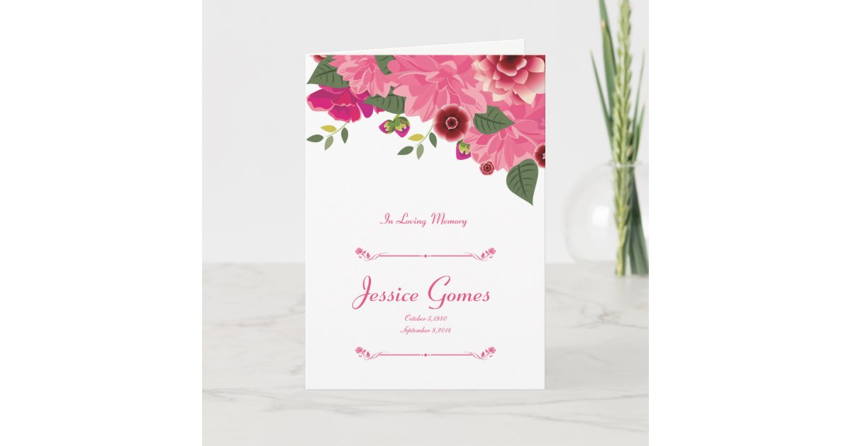 花の葬儀のプログラムテンプレート プログラム Zazzle Co Jp 花の葬儀のプログラムテンプレート プログラム Zazzle Co Jp