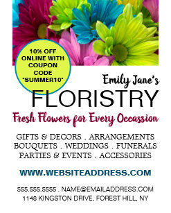 花屋フライヤー チラシ広告 Zazzle Co Jp