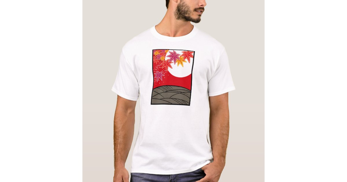 花札 坊主 八月 紅葉 Tシャツ Zazzle Co Jp