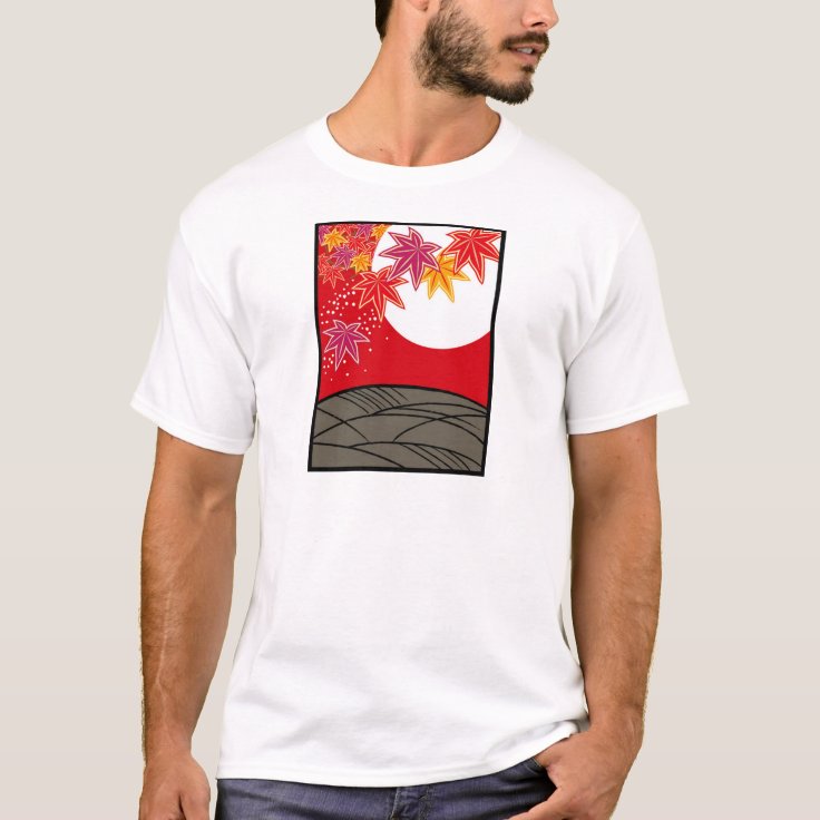 花札 坊主 八月 紅葉 Tシャツ Zazzle Co Jp