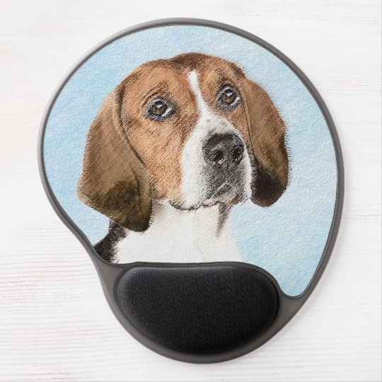 英語のフォッ絵画クスハウンドのかわいいオリジナルの犬の絵 ジェルマウスパッド Zazzle Co Jp