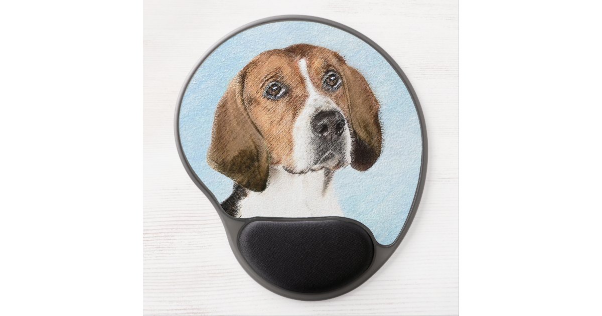 英語のフォッ絵画クスハウンドのかわいいオリジナルの犬の絵 ジェルマウスパッド Zazzle Co Jp