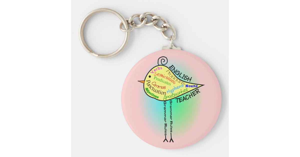 英語の先生 文法鳥 のギフト キーホルダー Zazzle Co Jp