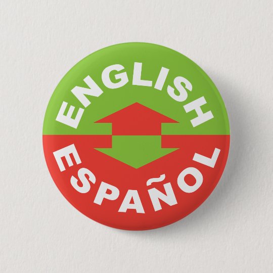 英語espanol 私はスペイン語を話します 缶バッジ Zazzle Co Jp