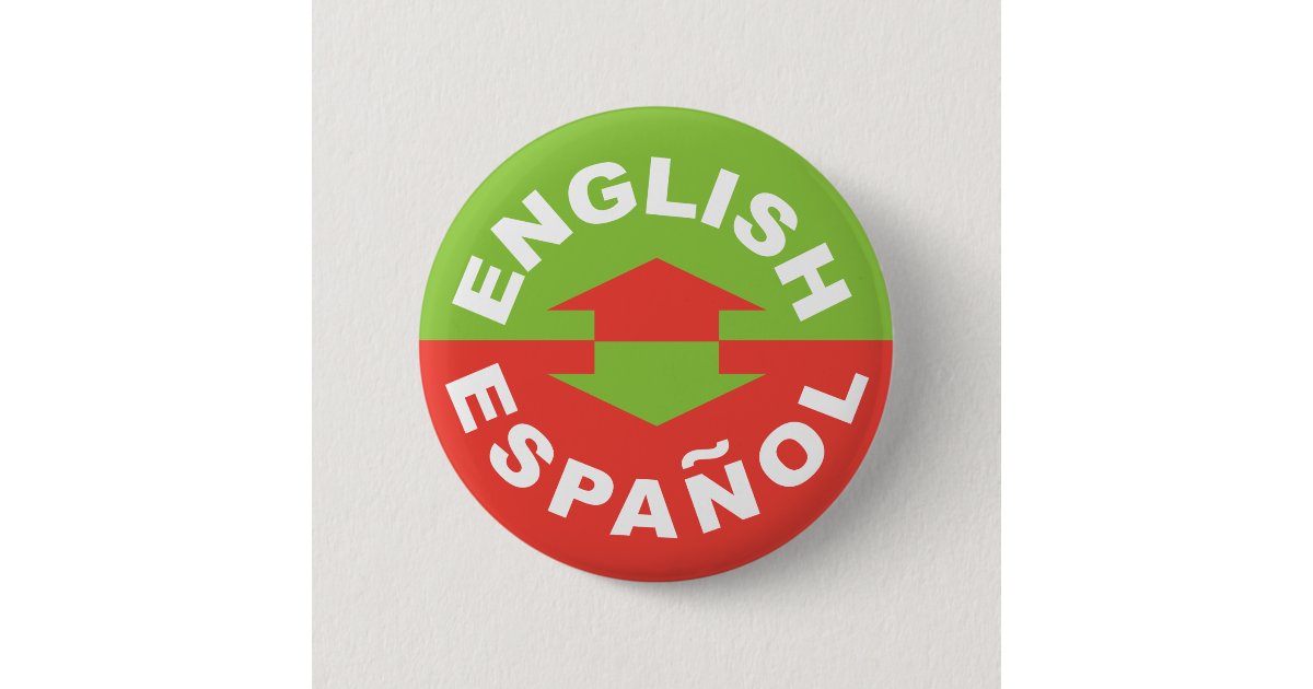 英語espanol 私はスペイン語を話します 缶バッジ Zazzle Co Jp