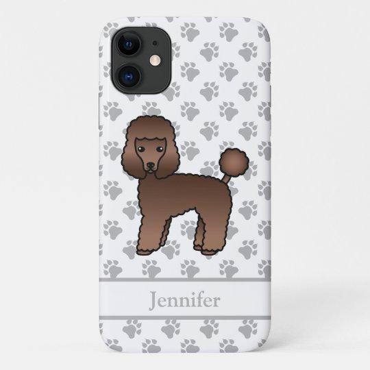 茶色のおもちゃプードルがかわいい漫画の犬と名前 Case Mate Iphoneケース Zazzle Co Jp