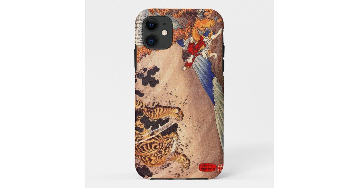 虎と闘う少年によって 男の子はトラ Kuniyoshi Ukiyo Eが戦います Case Mate Iphoneケース Zazzle Co Jp