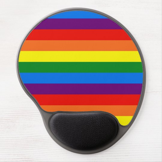 虹のストライプなゲイプライドlgbtサポート ジェルマウスパッド Zazzle Co Jp