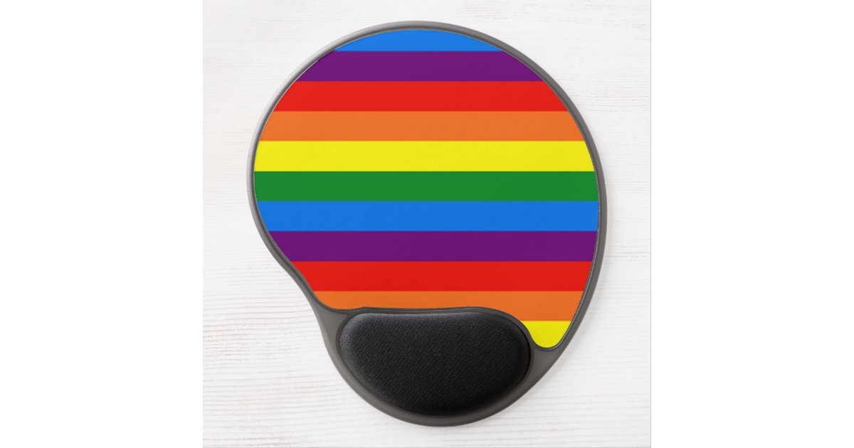 虹のストライプなゲイプライドlgbtサポート ジェルマウスパッド Zazzle Co Jp