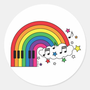 かわいい 虹シール Zazzle Co Jp