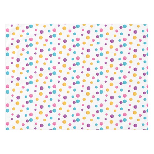 虹の紙吹雪の水玉模様の誕生会 テーブルクロス Zazzle Co Jp