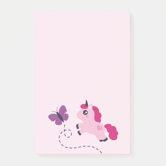 蝶とのかわいいピンクのユニコーン ポストイット Zazzle Co Jp 蝶とのかわいいピンクのユニコーン ポストイット Zazzle Co Jp