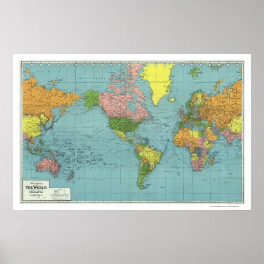 詳しいwwiiの世界地図1942年 ポスター Zazzle Co Jp