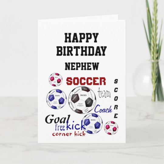 誕生日あいさつ甥サッカーファンおもしろい カード Zazzle Co Jp