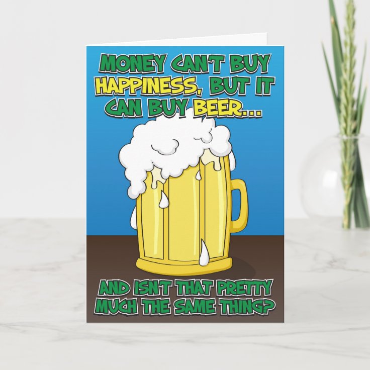 誕生日おもしろいカードの男性用 ビール カード Zazzle Co Jp