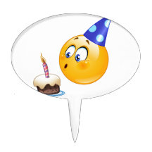 顔文字ケーキピック Zazzle Co Jp