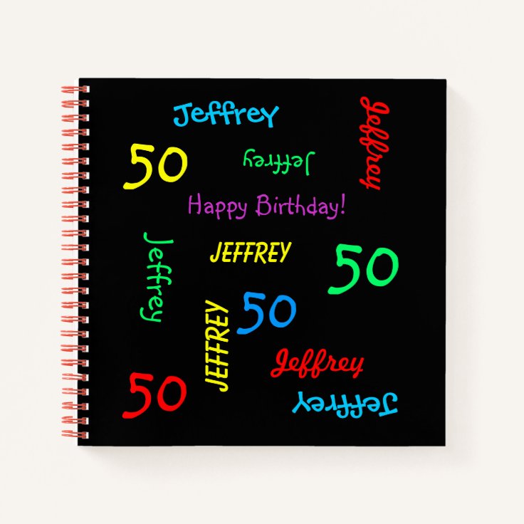 誕生日パーティーのゲストブック 名前 年齢 おもしろい ノートブック Zazzle Co Jp