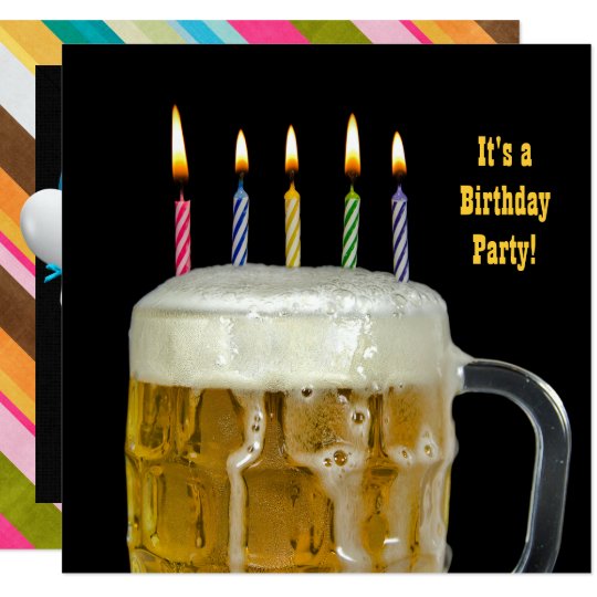 誕生日ビールパーティー 招待状 Zazzle Co Jp