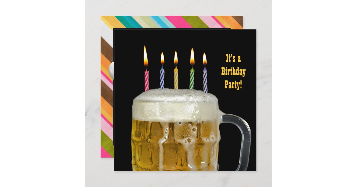 誕生日ビールパーティー 招待状 Zazzle Co Jp