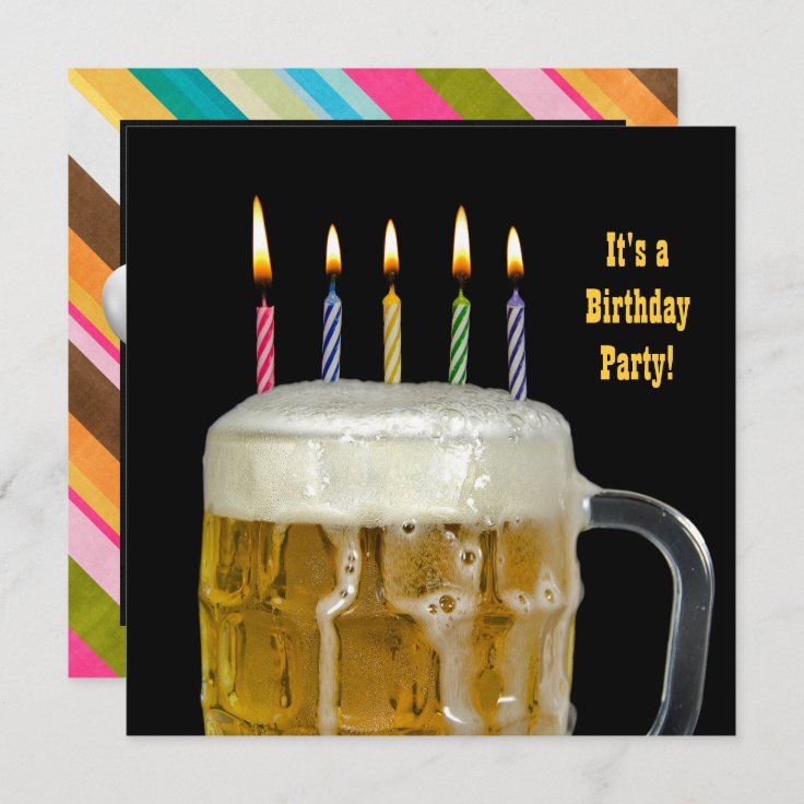 誕生日ビールパーティー 招待状 Zazzle Co Jp