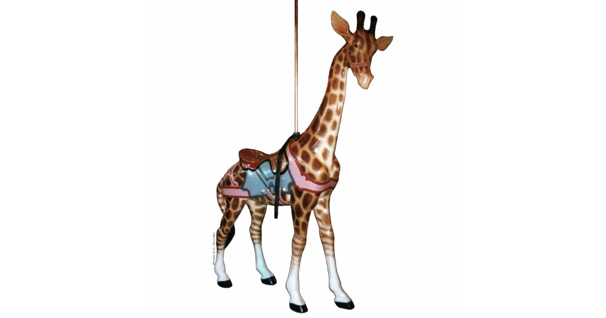 谷間のエコーの回転木馬のキリンのフォトスカルプチャー フォトスカルプチャー Zazzle Co Jp