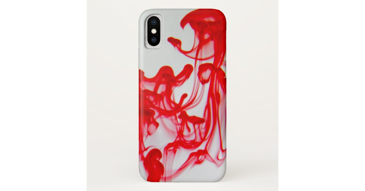赤いインク白くモダンでユニークなエレガント Case Mate Iphoneケース Zazzle Co Jp