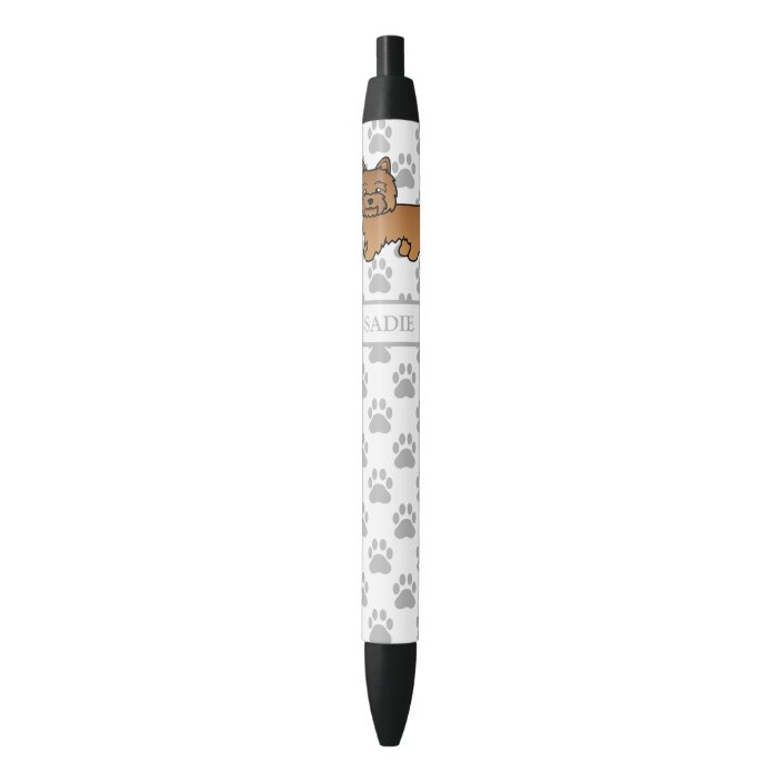 赤いケアン テリアー かわいい漫画の犬 名前 黒ボールペン Zazzle Co Jp 赤いケアン テリアー かわいい漫画の犬 名前 黒ボールペン Zazzle Co Jp
