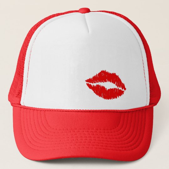 赤い唇のキス キャップ Zazzle Co Jp