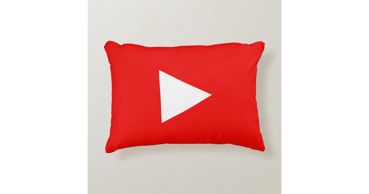 赤いyoutubeの演劇ボタン アクセントクッション Zazzle Co Jp 赤いyoutubeの演劇ボタン アクセントクッション Zazzle Co Jp