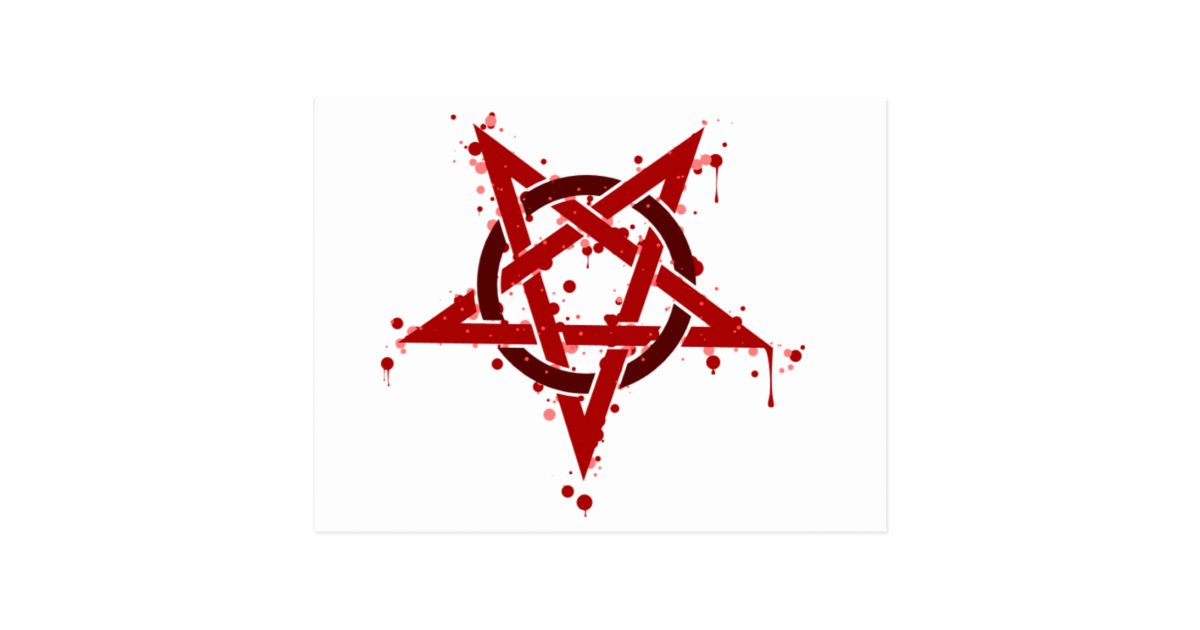 赤く悪魔的な斑点を付けられた五芒星 ポストカード Zazzle Co Jp 赤く悪魔的な斑点を付けられた五芒星 ポストカード Zazzle Co Jp