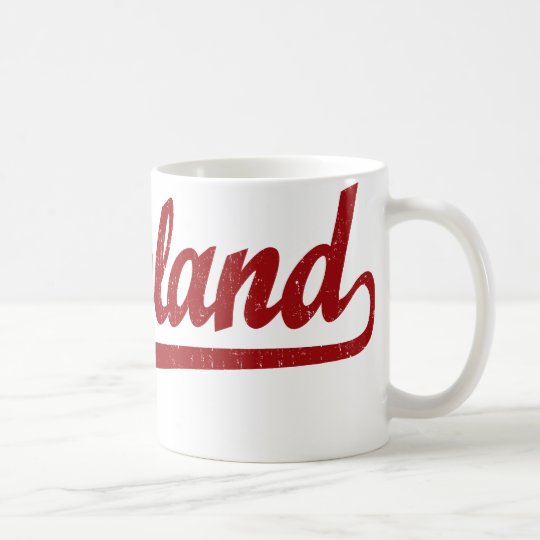 赤のクリーブランドの原稿のロゴ コーヒーマグカップ Zazzle Co Jp