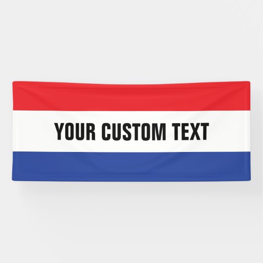 赤白青ストライプと言葉 横断幕 Zazzle Co Jp