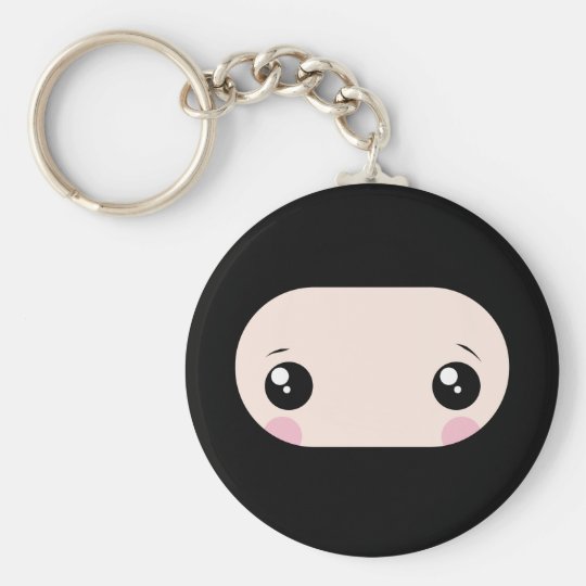 赤面のかわいいの忍者 キーホルダー Zazzle Co Jp