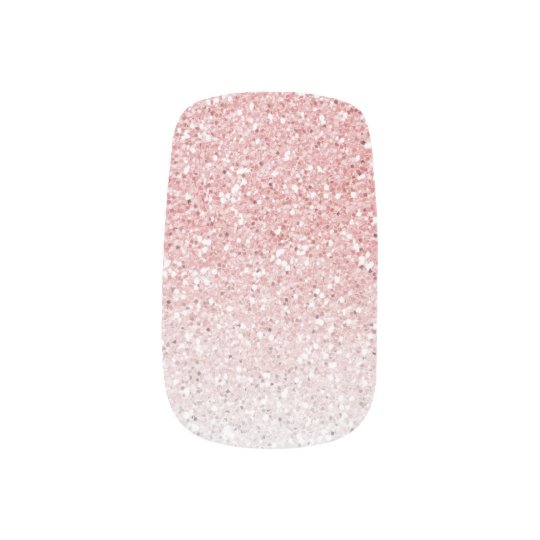 赤面ピンクローズ金ゴールドグラデーショングリッター ネイルアート Zazzle Co Jp