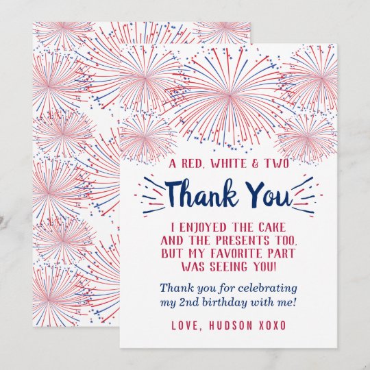 赤 白 7月2日誕生日2日 サンキューカード Zazzle Co Jp