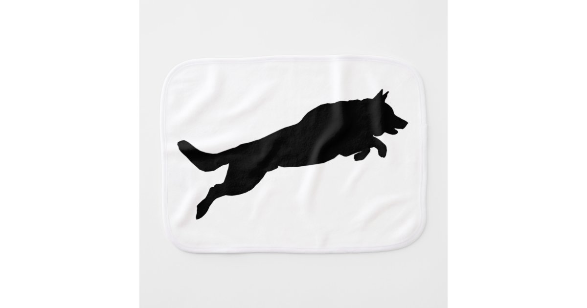 跳躍のジャーマン シェパードのシルエット愛犬 バープクロス Zazzle Co Jp