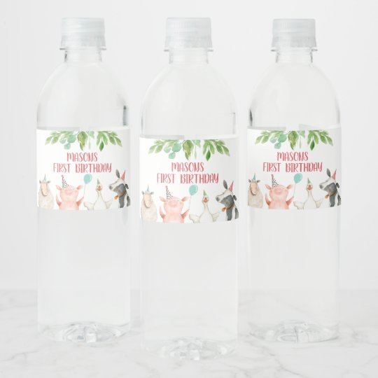 農業誕生日納屋周囲の庭動物の男の子デコールラベル ペットボトルラベル Zazzle Co Jp 農業誕生日納屋周囲の庭動物の男の子デコールラベル ペットボトルラベル Zazzle Co Jp