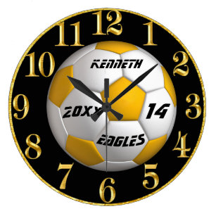 サッカー壁時計 Zazzle Co Jp